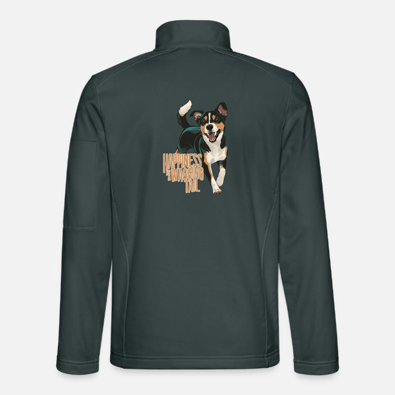 Happiness Is A Wagging Tail Dog Design Unisex Softshell Jacket