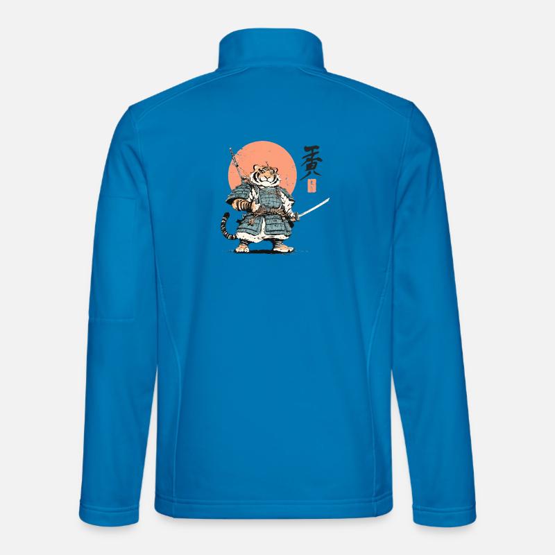 Tiger Samurai Armor Katana - Unisex Softshell Jacket - light blue