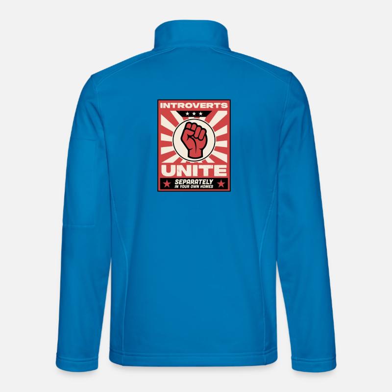 Introverts unite - Unisex Softshell Jacket - light blue