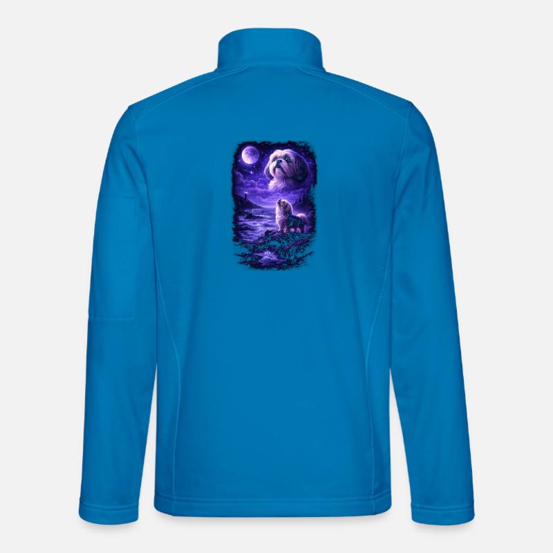 Hund Mama Hund Papa - Unisex Softshelljacke - Lichtblau