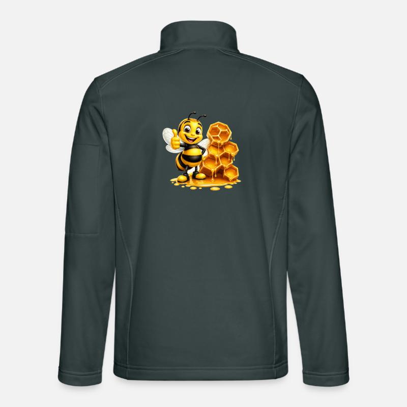 Bee Honey Beekeeper Honeycomb Bee Insect Unisex Softshell Jacket