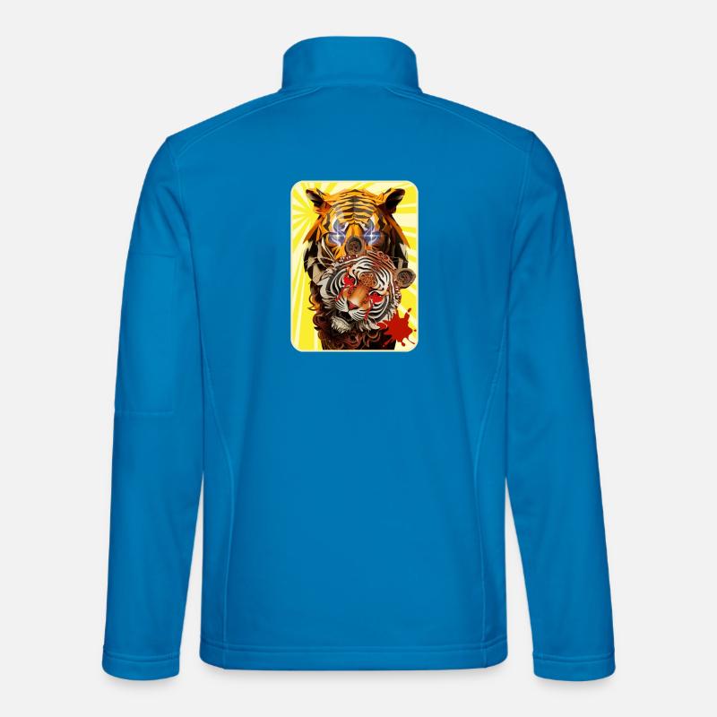 Tiger and lion - Unisex Softshell Jacket - light blue
