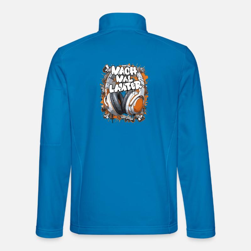 Graffiti-Headphones mit Slogan - Unisex Softshelljacke - Lichtblau