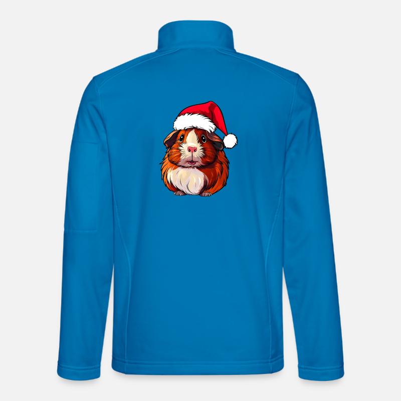 Cochon d'Inde du Père Noël Veste en tissu softshell Unisexe