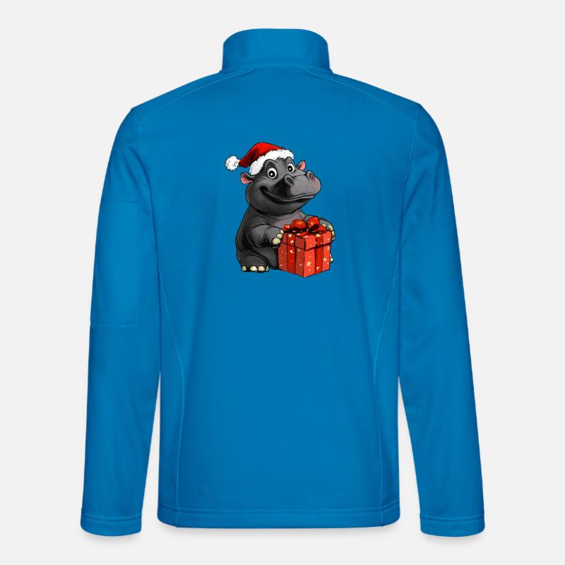 Nilpferde Weihnachten - Unisex Softshelljacke - Lichtblau