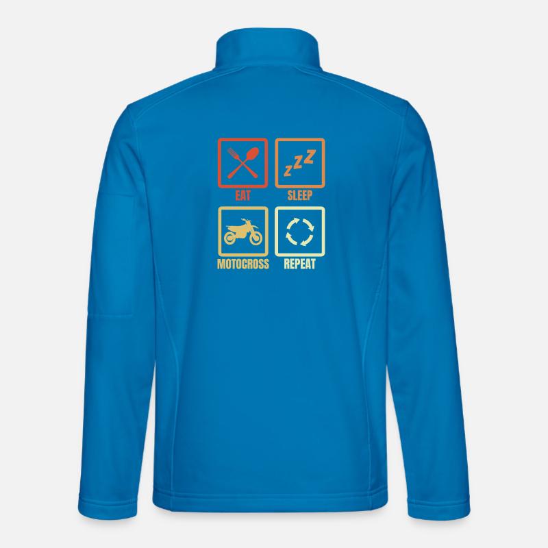 Ät sov motocross-upprepning - Softshelljacka unisex - ljusblå