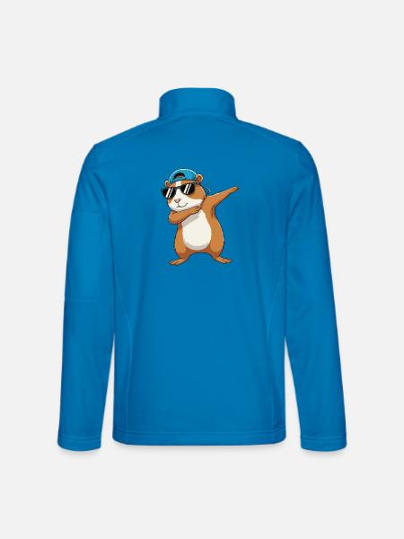 Cool Dabbing Meerschweinchen-Sonnenbrillen-Cartoon-Kunst - Unisex Softshelljacke - Lichtblau