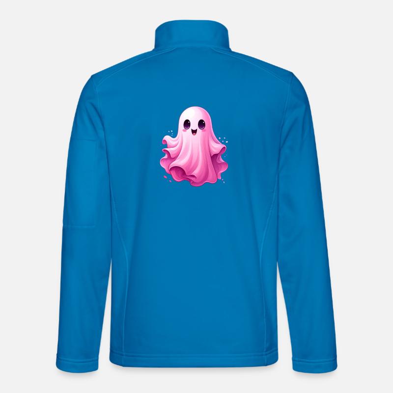 Cute Pink Ghost - Unisex Softshell Jacket - light blue