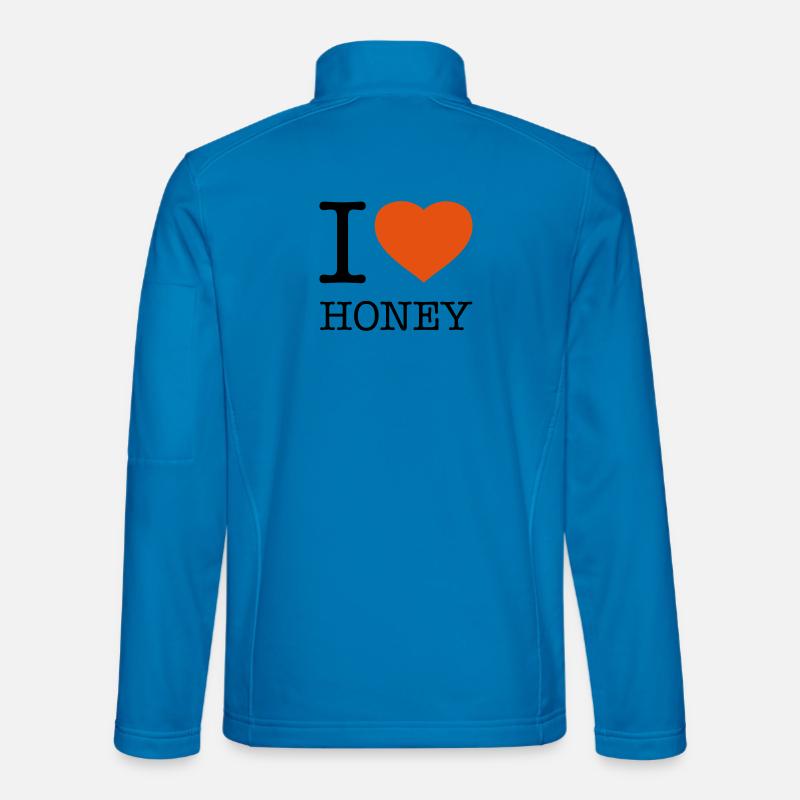 I LOVE HONEY Honig - Unisex Softshelljacke - Lichtblau