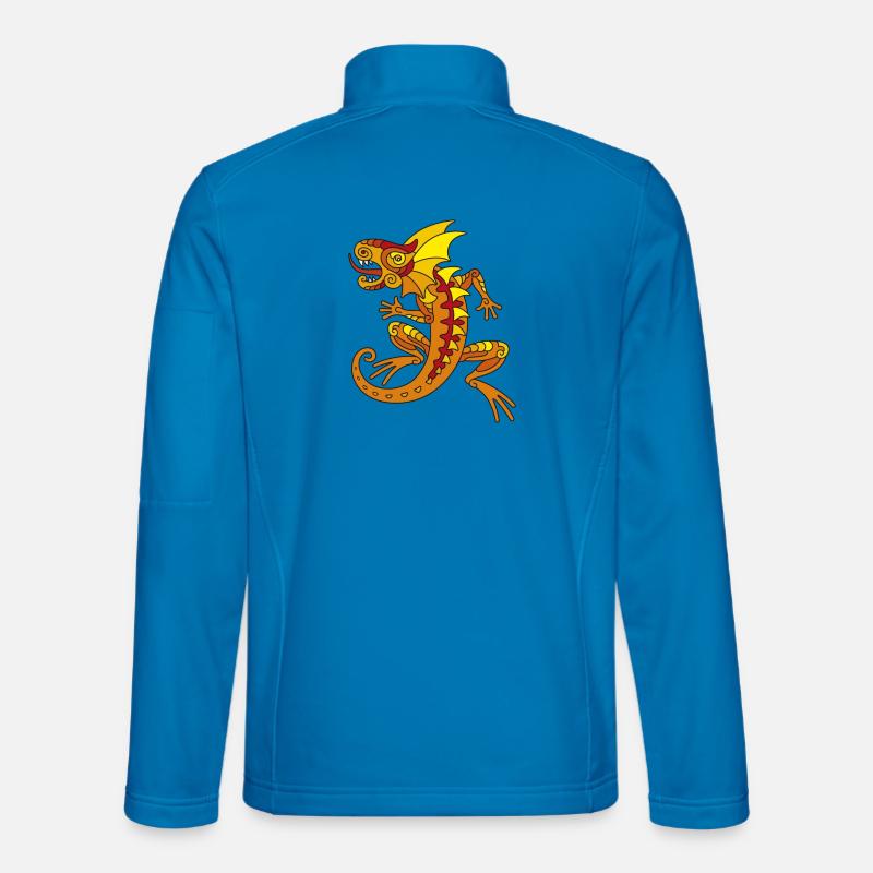 Echse (orange) - Unisex Softshell Jacket - light blue