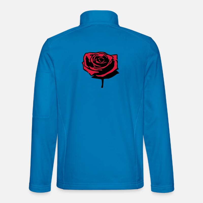 Red Rose - Unisex Softshell Jacket - light blue