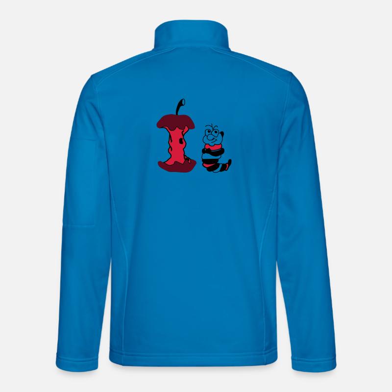 Apfel und Wurm - Unisex Softshelljacke - Lichtblau