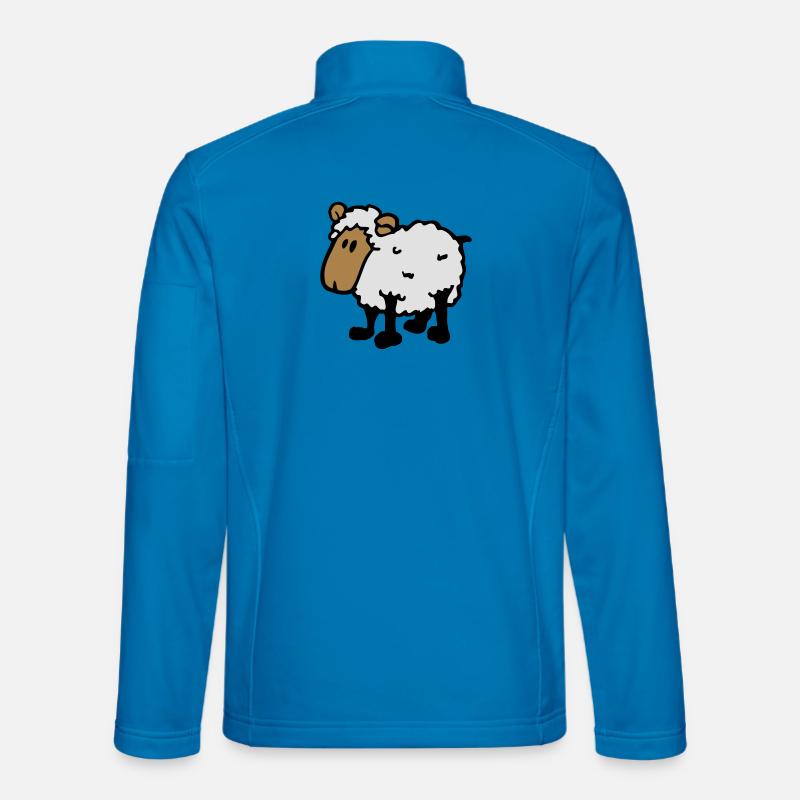 cool comic sheep funny sheep - Unisex Softshell Jacket - light blue