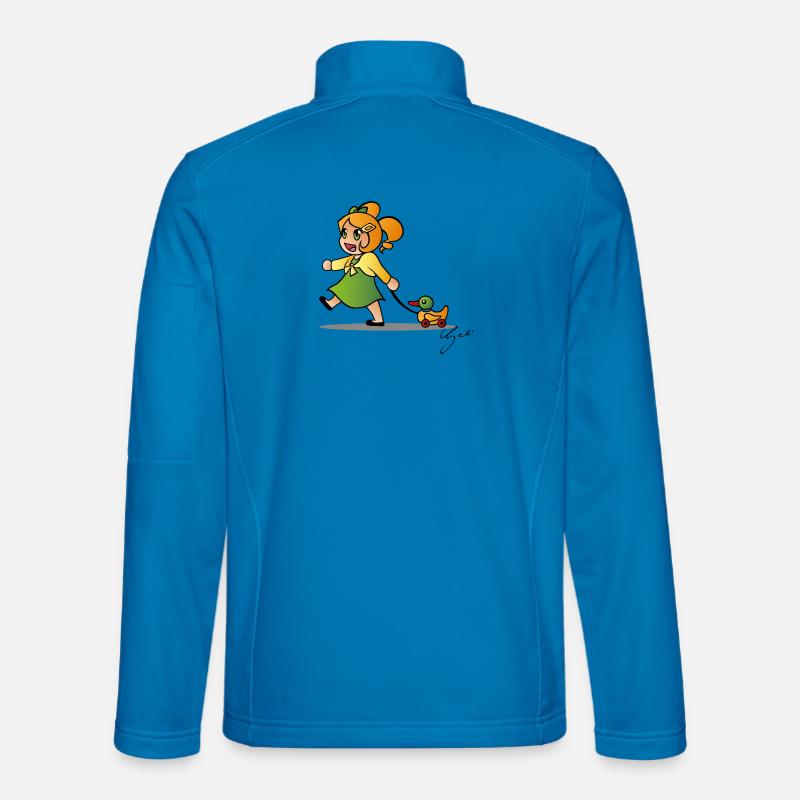 Mädchen mit Ente - Unisex Softshelljacke - Lichtblau