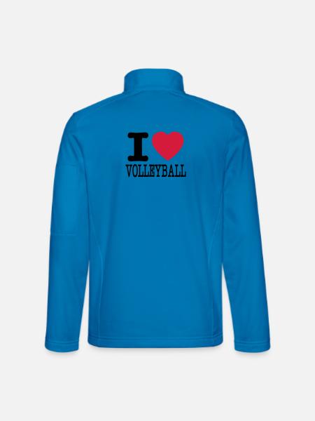 i love volleyball / ik hou van volleybal shirt - Uniseks softshelljas - lichtblauw