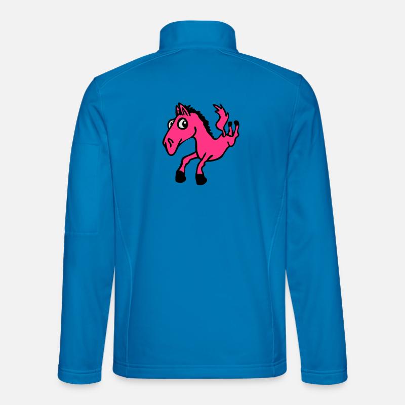 Krasses Pferd - Unisex Softshelljacke - Lichtblau