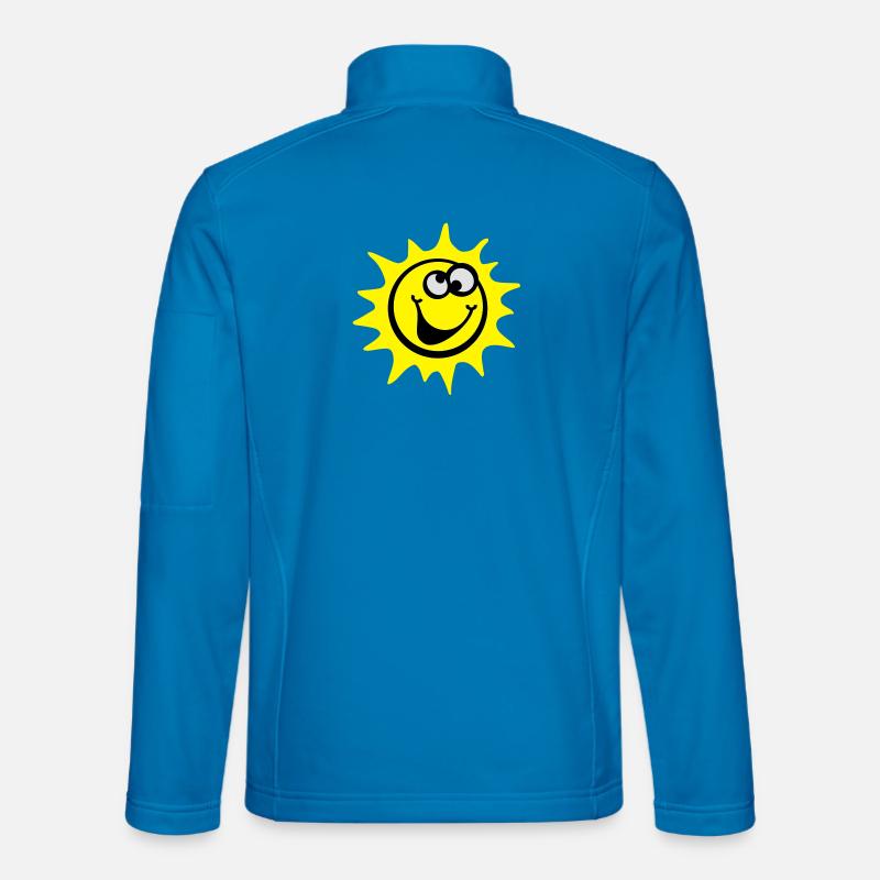 sun smiley 3c / comic style - Unisex Softshell Jacket - light blue