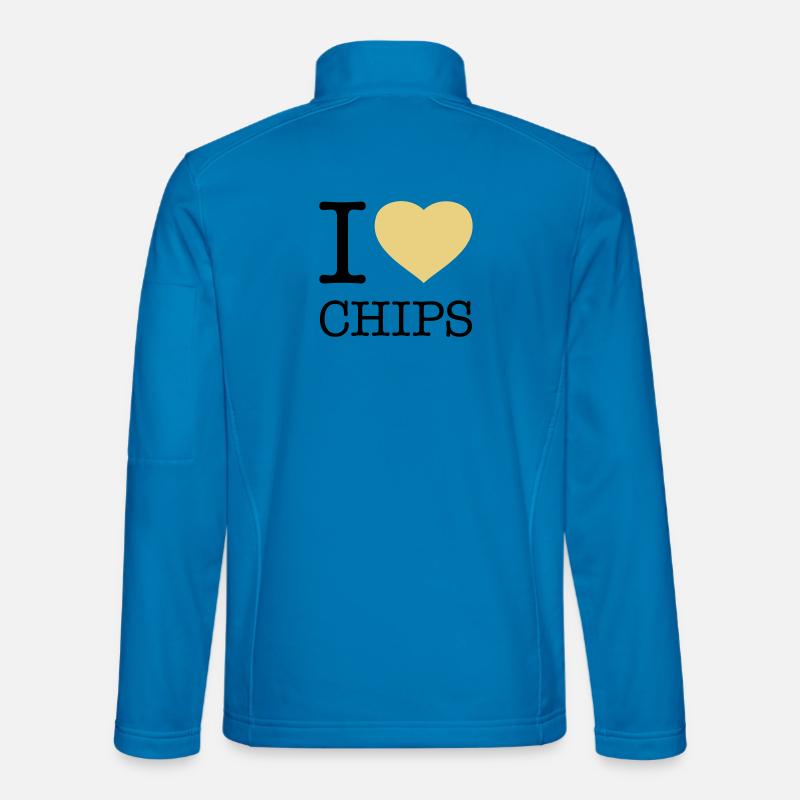 I LOVE CHIPS - Unisex Softshelljacke - Lichtblau