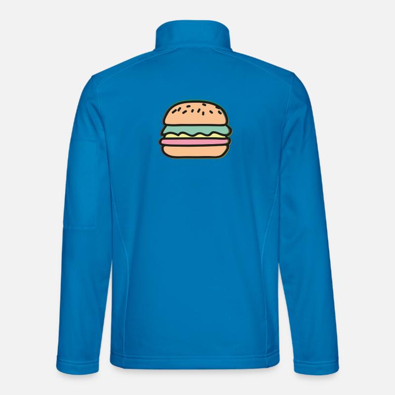 Burger Illustration - Unisex Softshell Jacket - light blue