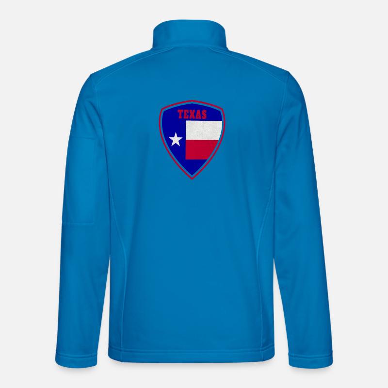 Texas Coat of Arms Emblem Flag Gift - Unisex Softshell Jacket - light blue