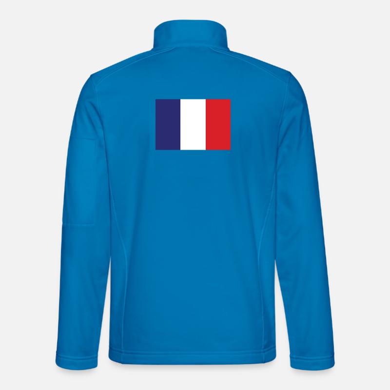 Frankreich Flagge - Unisex Softshelljacke - Lichtblau