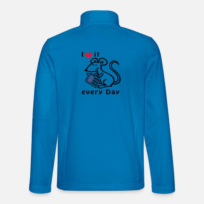 Handy, Maus, Chatten - Unisex Softshelljacke - Lichtblau