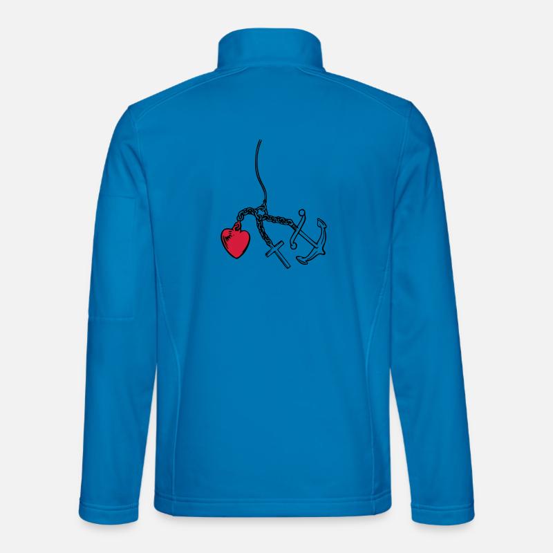 glaube liebe hoffnung herz - Unisex Softshelljacke - Lichtblau