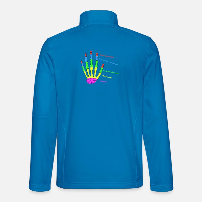 Hand Knochen Anatomie Mensch Evolution Physio - Unisex Softshelljacke - Lichtblau