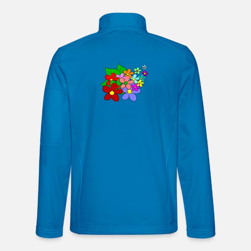 Blumen - Unisex Softshelljacke - Lichtblau