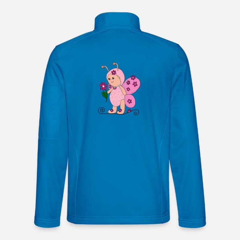 Schmetterling Rosa - Unisex Softshelljacke - Lichtblau