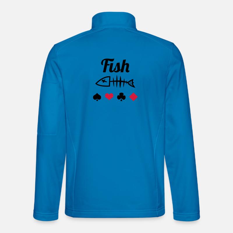 Poker : Fish - Unisex Softshell Jacket - light blue