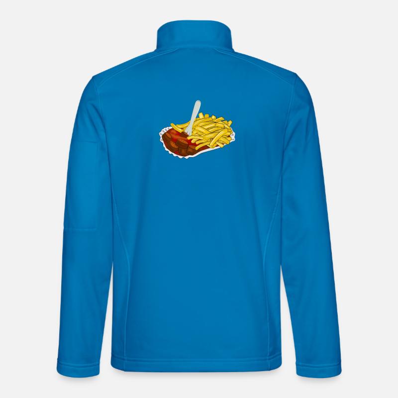 Currywurst with fries - Unisex Softshell Jacket - light blue