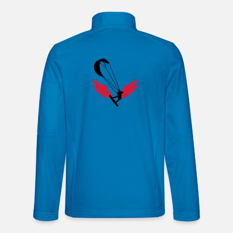 Kiteboarding Kitesurfing Kitesurf Kitesurfer Kiter - Unisex Softshell Jacket - light blue