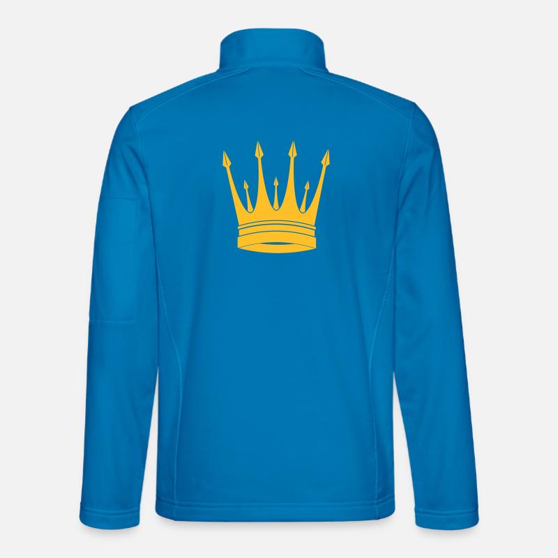 Krone / König / Crown / King - Unisex Softshelljacke - Lichtblau