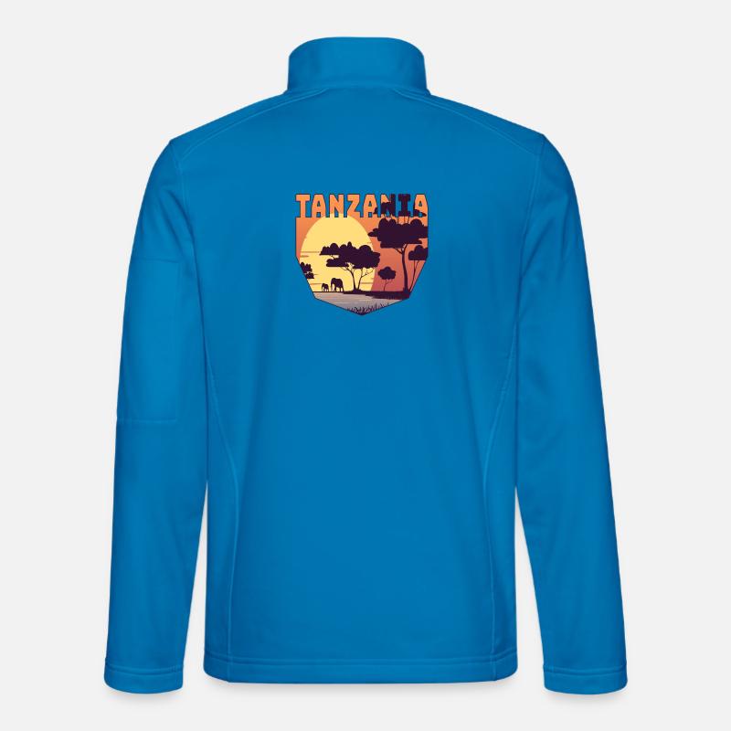 Tanzania safari design con elefanti Giacca softshell unisex