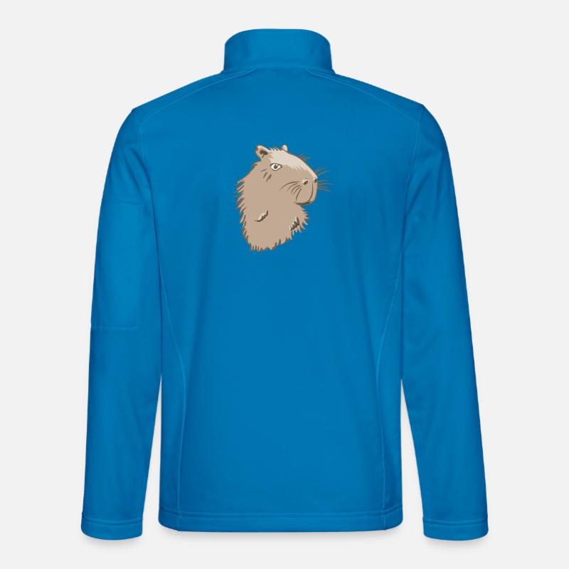 Capybara Kopf - Unisex Softshelljacke - Lichtblau