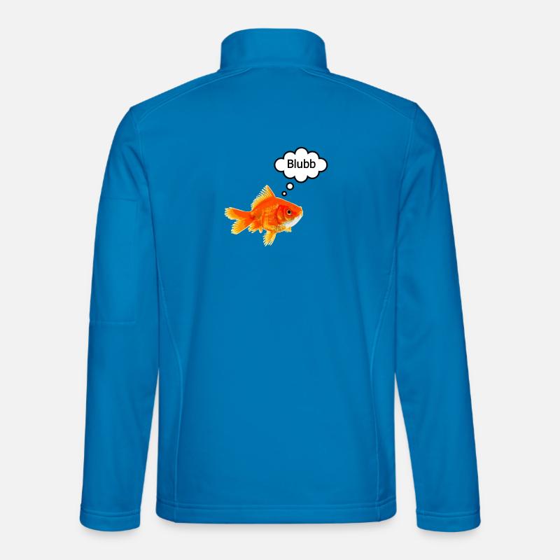 Goldfisch mit sprechblase - Unisex Softshelljacke - Lichtblau