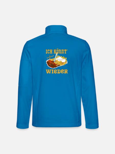 Currywurst Pommes in der Schale - Unisex Softshelljacke - Lichtblau