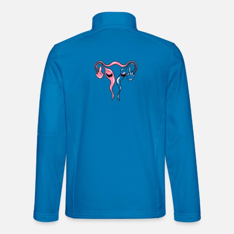 Eierstöcke / Gebärmutter mit Lashes - Unisex Softshelljacke - Lichtblau