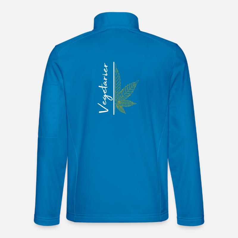 Vegetarier / Cannabis / Cannabisblatt / Hanf - Unisex Softshelljacke - Lichtblau