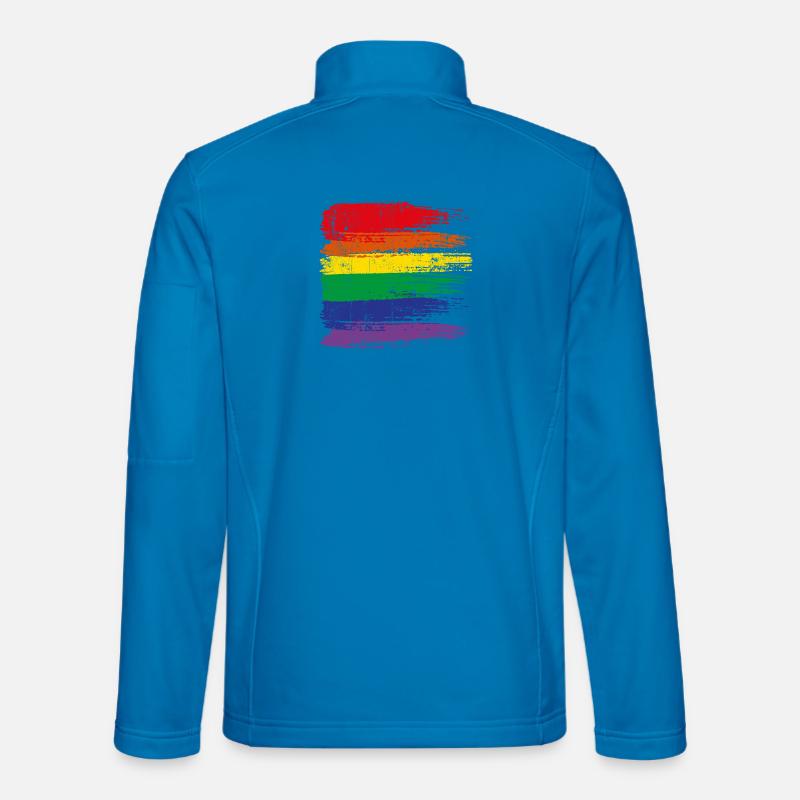 Regenbogen-Pinselstrich Pride Unisex Softshelljacke