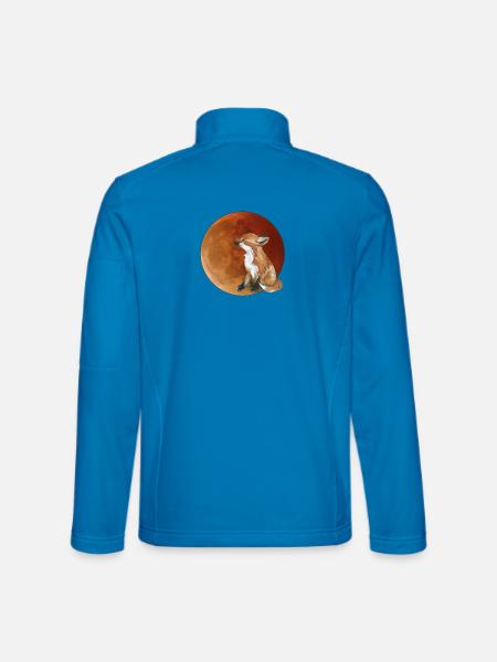 Mondfuchs im Abendlicht - Unisex Softshelljacke - Lichtblau