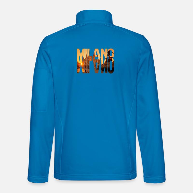 Milano sunset over Duomo Square - Unisex Softshell Jacket - light blue
