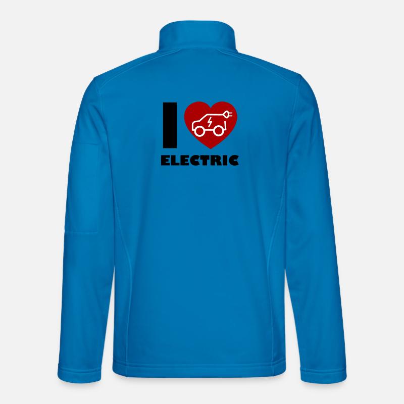 E-car, climate change and hybrid - Unisex Softshell Jacket - light blue