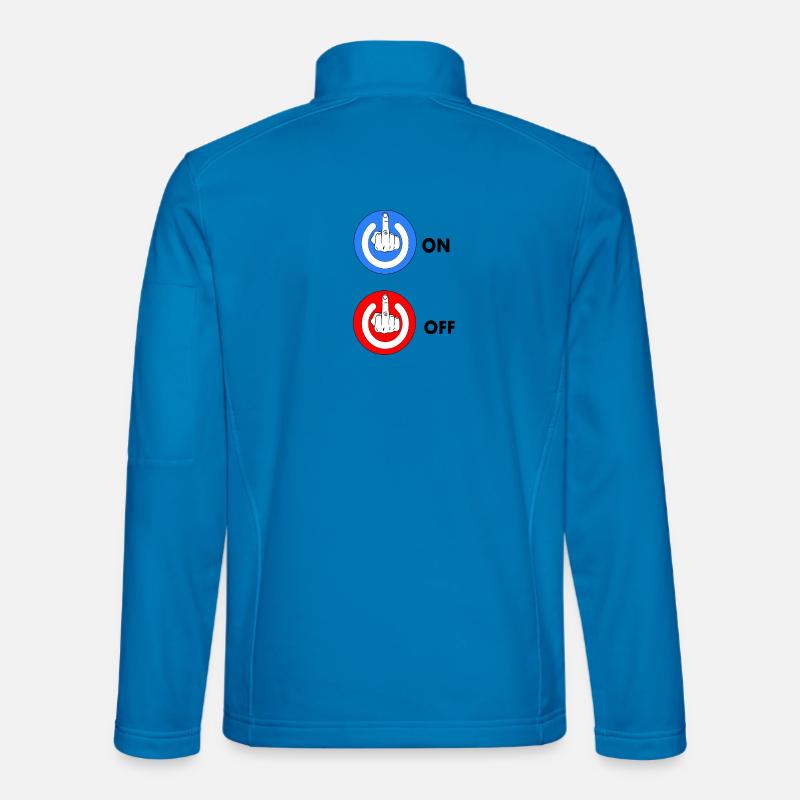 Mittelfinger EIN und AUS - Unisex Softshelljacke - Lichtblau