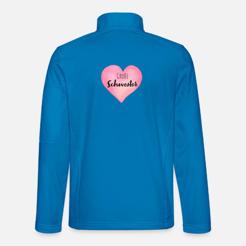 Große Schwester Herz - Unisex Softshelljacke - Lichtblau