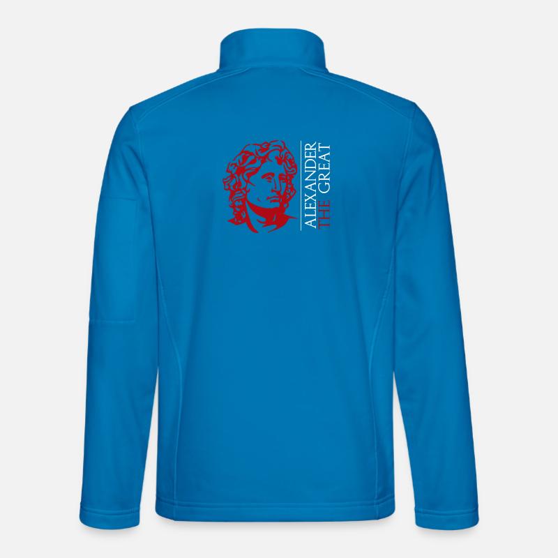 Alexander der Große Rote Büste - Unisex Softshelljacke - Lichtblau