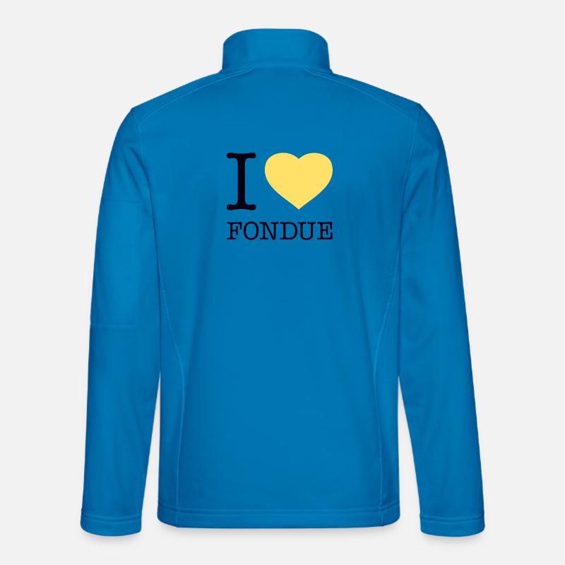 I LOVE FONDUE - Unisex Softshelljacke - Lichtblau