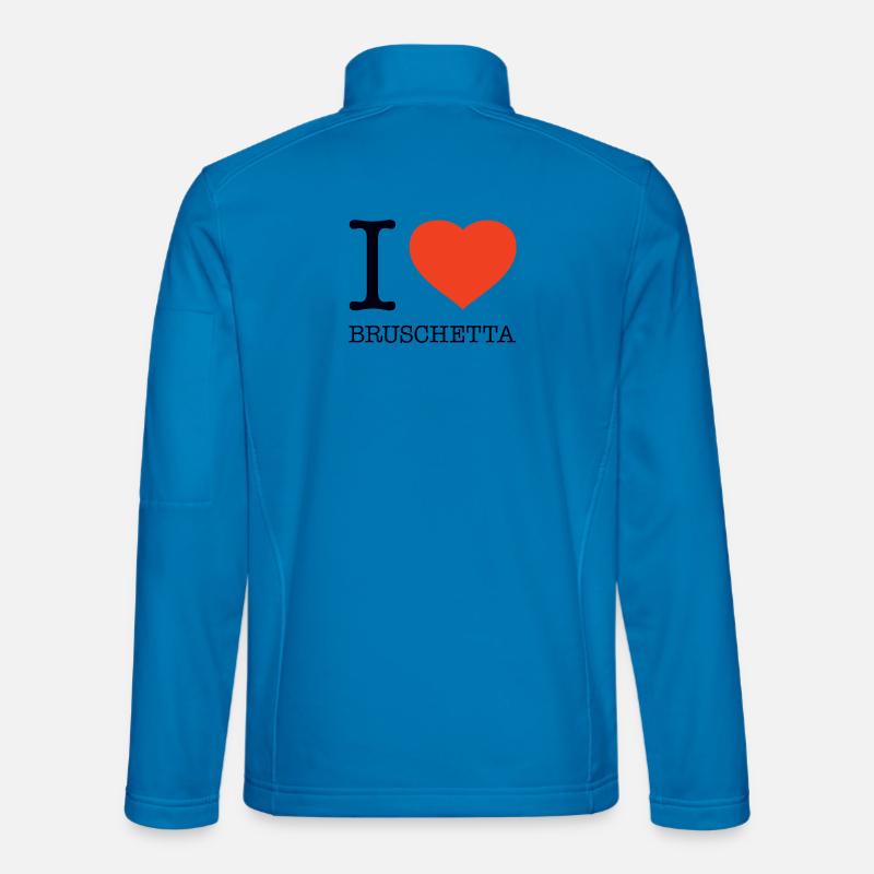 I LOVE BRUSCHETTA - Unisex Softshelljacke - Lichtblau