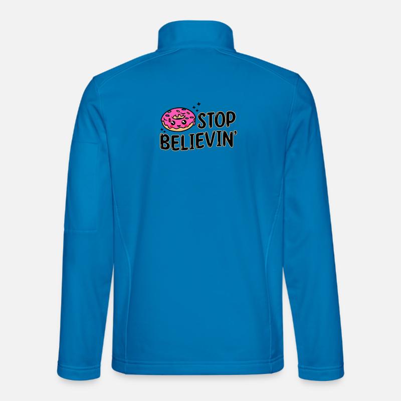 Süßigkeiten Naschen Statement Lecker Donut - Unisex Softshelljacke - Lichtblau